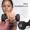 Wecare Fitness Neoprene Coated 20 Lbs Dumbbells for Non-Slip Grip, Set of Two, Black, 2PK WC-2P-20LB-BK - alternate 2